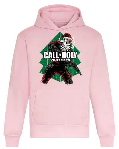 recall of holy - ugly christmas, christmas, xmas, santaclaus, christmas party, logo, soldier, winter, snow, holiday, vintage, classic, retro - Heavyweight Hoodie