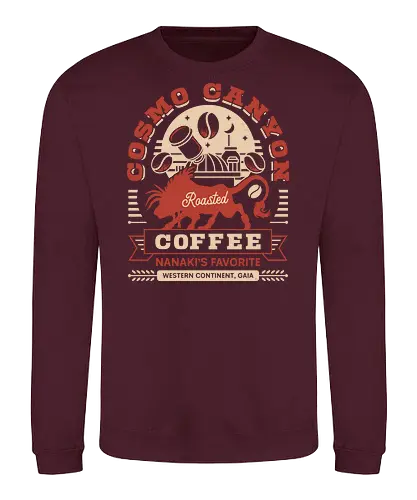 Cosmo Canyon Coffee Grunge - final, coffee, video game, gaming, gamer, Cloud, Villain, red xiii, red 13, nanaki, cosmo canyon, tifa lockhart, aerith gainsborough, Cactus - Sweatshirt