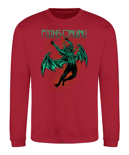 flying cthulhu  - horror, halloween, cool, cute, fun, Pen and Paper, game, plant, cartoon, monster, cthulhu - Sweatshirt