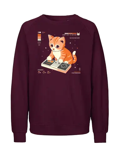 Nine Lives - cats, cat, cute, games, gamer, game, vide game, kitty - Fairtrade Sweatshirt