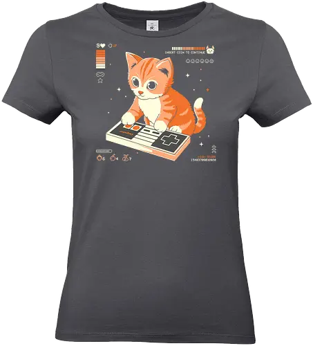 Nine Lives - cats, cat, cute, games, gamer, game, vide game, kitty - Standard T-Shirt (Women)