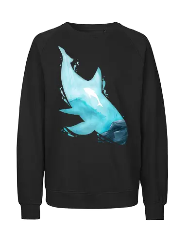 Vaquita Silhouette - wasser, vaquita, silhouette, wal - Fairtrade Sweatshirt