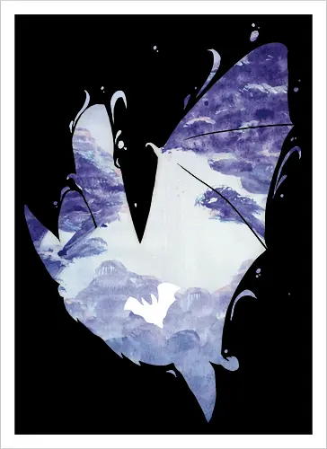 Fledermaus Silhouette