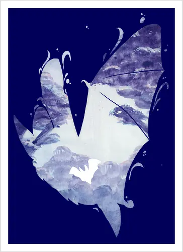 Fledermaus Silhouette