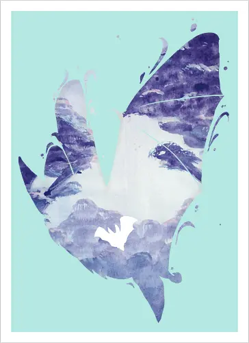 Fledermaus Silhouette