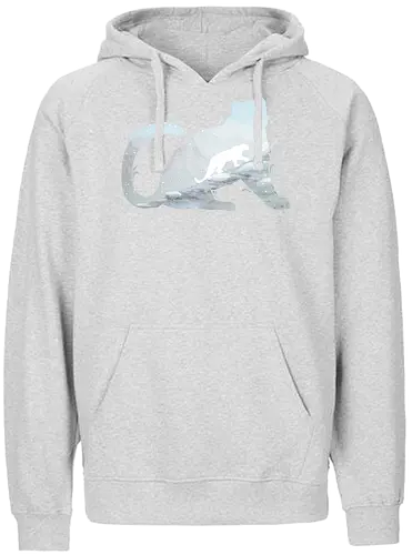 Schneeleopard Silhouette - schneeleopard, schnee, berge, silhouette - Fairtrade Hoodie