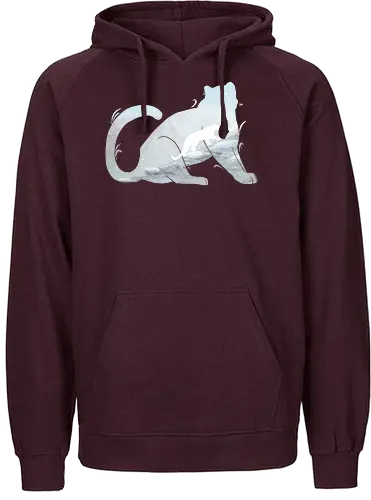 Schneeleopard Silhouette - schneeleopard, schnee, berge, silhouette - Fairtrade Hoodie