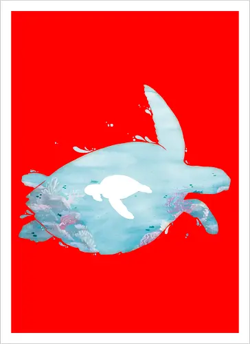 Meeresschildkröte Silhouette