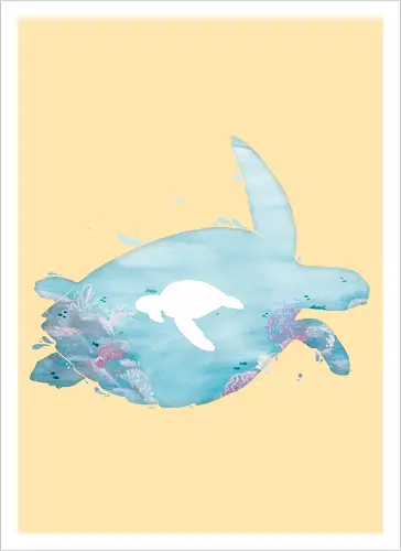 Meeresschildkröte Silhouette