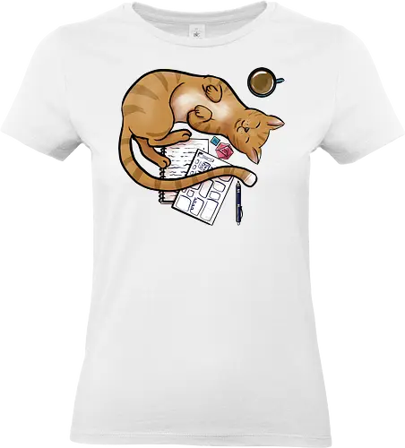 Pen and Paper Katze, Rot - rpg, cat, katze, Pen and Paper - Standard T-Shirt (Women)