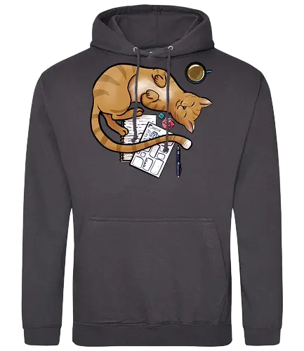 Pen and Paper Katze, Rot - rpg, cat, katze, Pen and Paper - Standard Hoodie