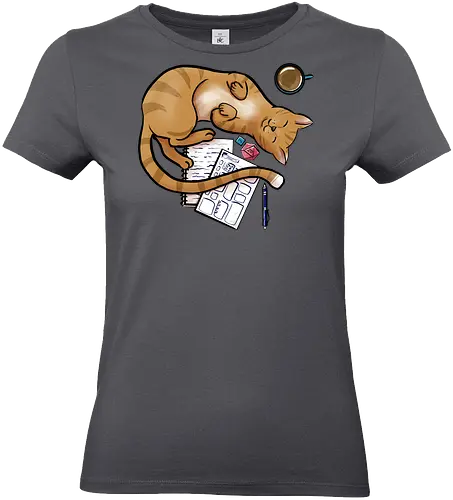 Pen and Paper Katze, Rot - rpg, cat, katze, Pen and Paper - Standard T-Shirt (Women)
