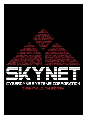 Cyberdyne systems corp - retro, vintage, logo, action movies, cibor, robot, 80s, 90s - Artprint