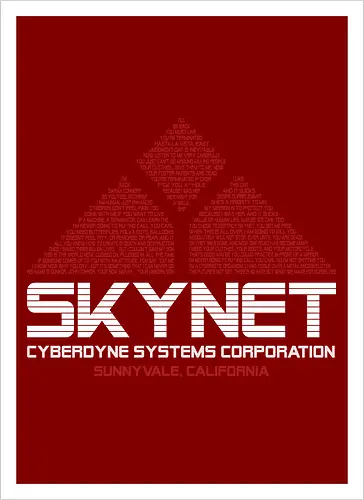 Cyberdyne systems corp - retro, vintage, logo, action movies, cibor, robot, 80s, 90s - Artprint