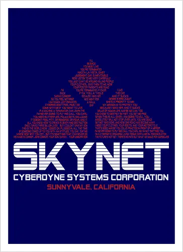 Cyberdyne systems corp - retro, vintage, logo, action movies, cibor, robot, 80s, 90s - Artprint