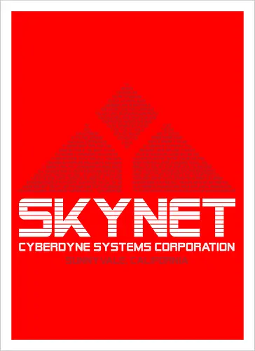 Cyberdyne systems corp - retro, vintage, logo, action movies, cibor, robot, 80s, 90s - Artprint
