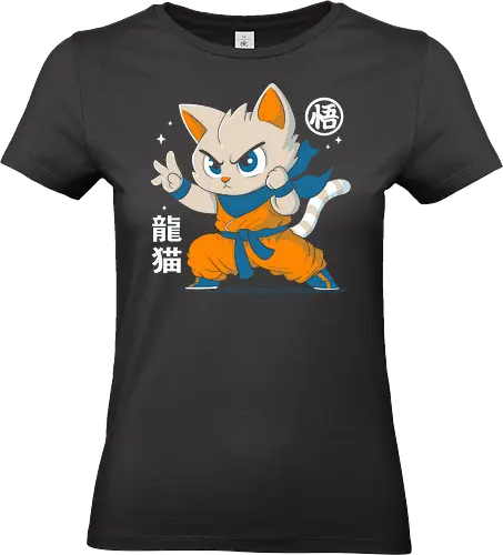 Dragon Cat - cats, cat, cute, Dragon, goku, anime, manga - Standard T-Shirt (Women)