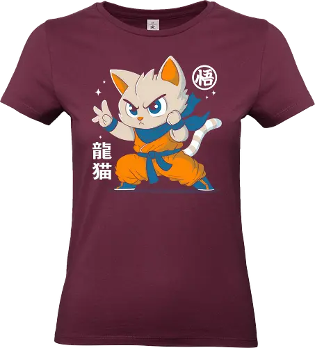 Dragon Cat - cats, cat, cute, Dragon, goku, anime, manga - Standard T-Shirt (Women)
