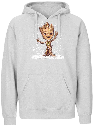 I am winter - cute, baby groot, kawaii, funny, scifi, movie, pop culture - Fairtrade Hoodie