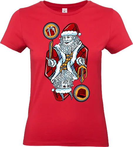 double ego  - classic, ugly christmas, christmas, xmas, christmastree, christmas party, logo, snowman, winter, snow, pixel, vintage, retro - Standard T-Shirt (Women)