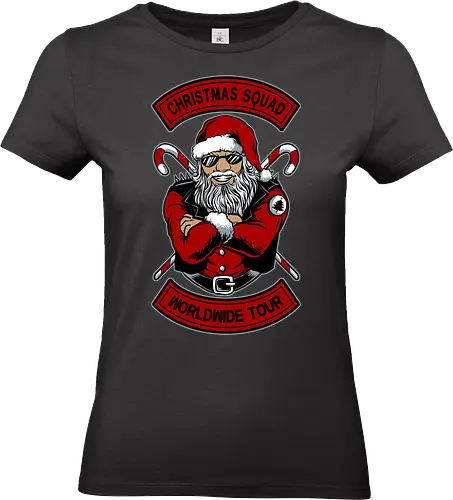 christmas squad - classic, retro, ugly christmas, christmas, xmas, christmastree, christmas party, logo, snowman, winter, snow, pixel, vintage - Standard T-Shirt (Women)