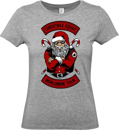 christmas squad - classic, retro, ugly christmas, christmas, xmas, christmastree, christmas party, logo, snowman, winter, snow, pixel, vintage - Standard T-Shirt (Women)