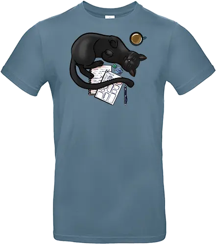 Pen n Paper Katze, Schwarz - rpg, katze, cat, Pen and Paper, pnp - Standard T-Shirt