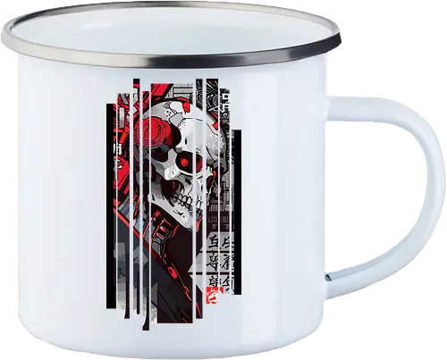 Cyborg-Schädel-Kanji