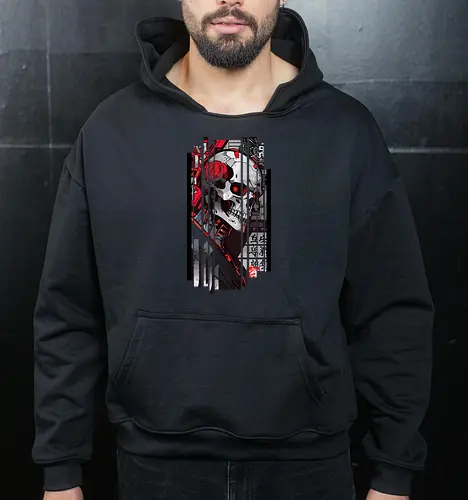 Cyborg-Schädel-Kanji