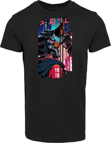 Cyberpunk-Kitsune-Mädchen