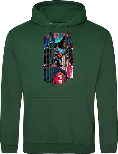 Cyberpunk-Kitsune-Mädchen