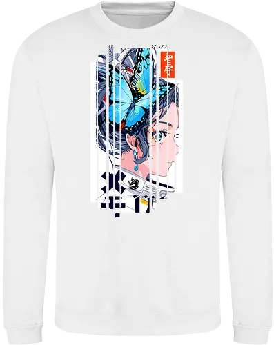 Cyborg-Mädchen-Schmetterlinge
