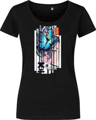 Cyborg-Mädchen-Schmetterlinge