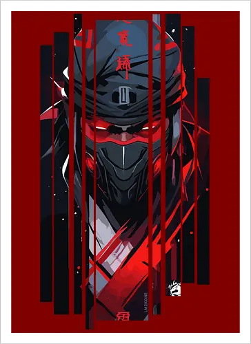 Dunkler Kanji-Ninja