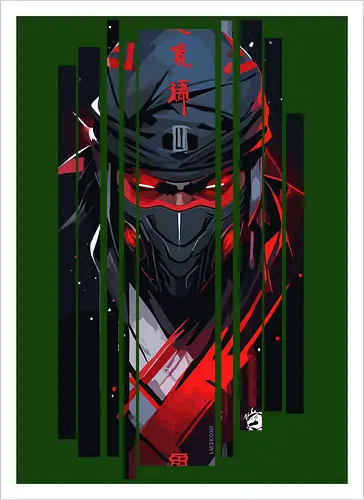 Dunkler Kanji-Ninja