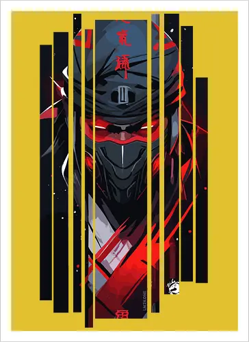 Dunkler Kanji-Ninja
