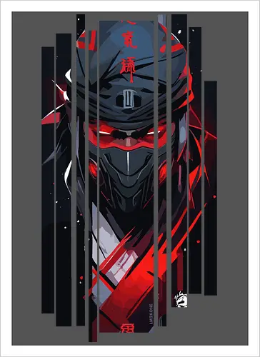 Dunkler Kanji-Ninja