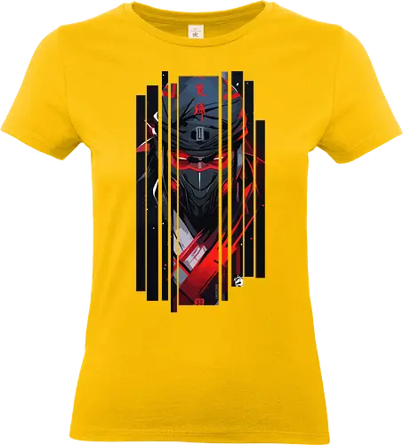 Dunkler Kanji-Ninja - Japan, indisch, Mädchen, indisch, lm2kone, cool, neueste, Popart, Pop Art, japanisch, amerikanisch, futuristisch, Kanji, Frau, ästhetisch, Sonnenuntergang, großartig, Dunkler, Ninja, Kanji, gaming - Standard T-Shirt (Women)