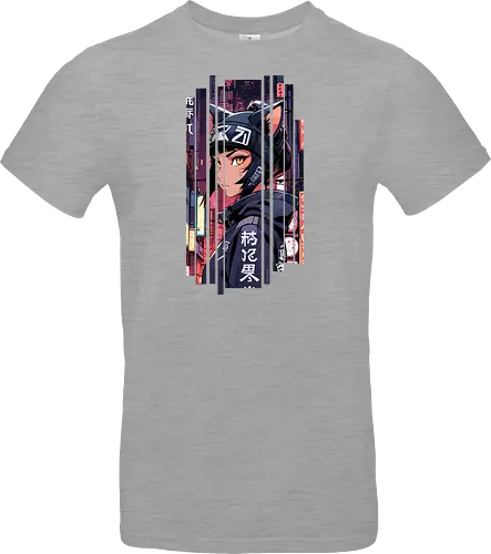 Cyborg-Mädchen-Katze