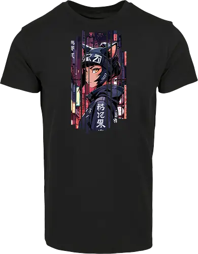 Cyborg-Mädchen-Katze