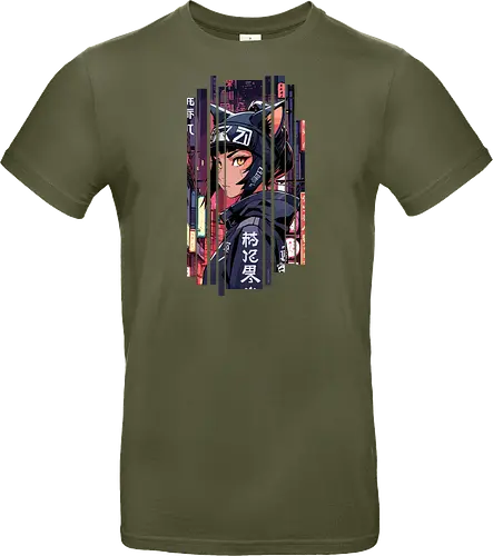 Cyborg-Mädchen-Katze