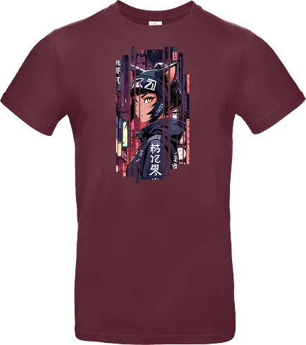 Cyborg-Mädchen-Katze