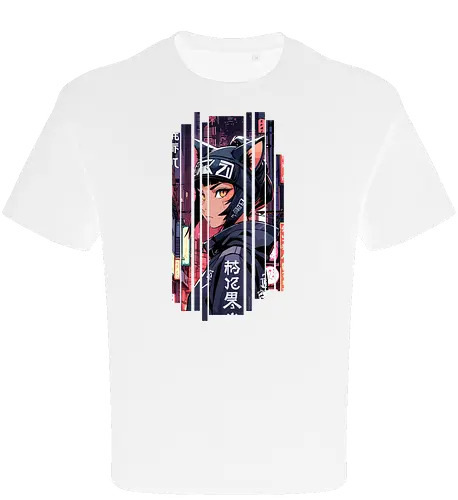 Cyborg-Mädchen-Katze