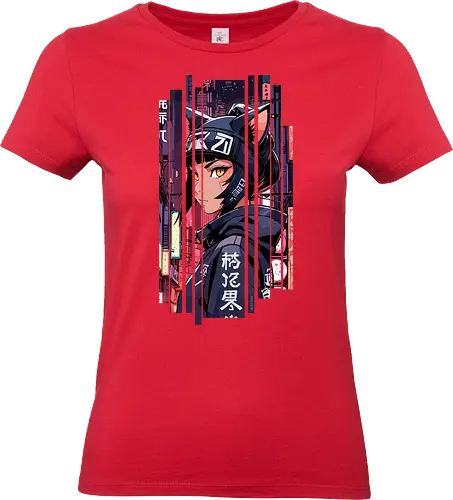 Cyborg-Mädchen-Katze