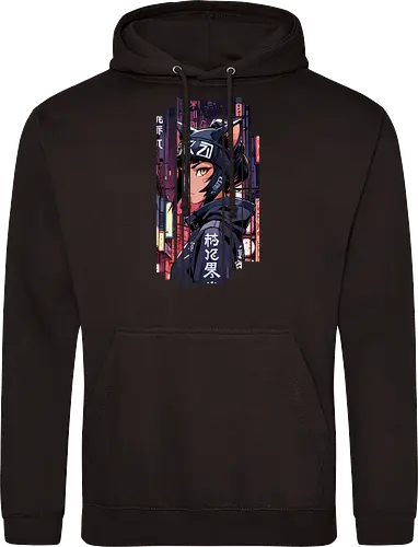 Cyborg-Mädchen-Katze