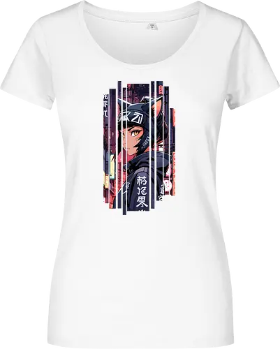 Cyborg-Mädchen-Katze