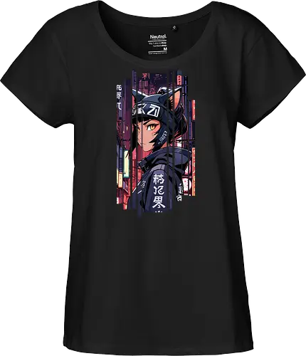 Cyborg-Mädchen-Katze