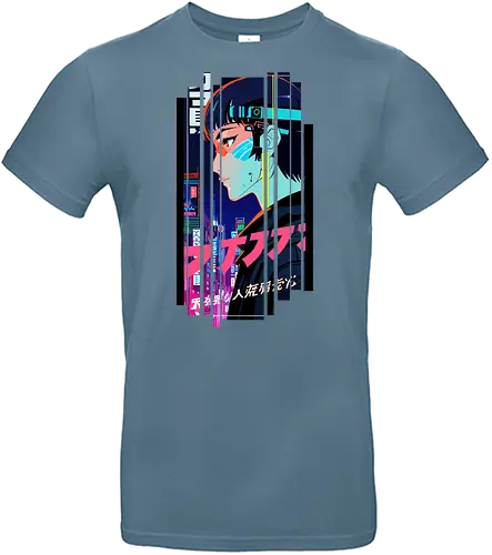 Cyborg Frau Futuristisch - Japan, Mädchen, indisch, lm2kone, cool, neueste, Popart, Pop Art, japanisch, amerikanisch, indisch, futuristisch, Kanji, Frau, ästhetisch, Sonnenuntergang, großartig - Standard T-Shirt