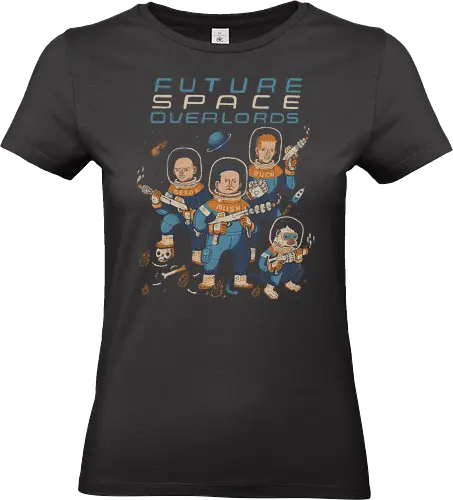 Future space overlords - Elon musk, jeff bezos, Mark zuckerberg, science fiction, meta, tesla, space x - Standard T-Shirt (Women)