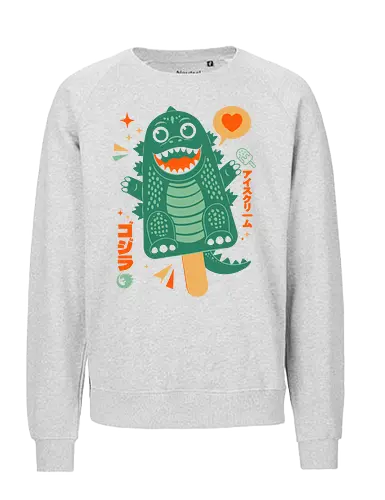 IceZilla - cute, monster, horor, terror, Kaiju - Fairtrade Sweatshirt